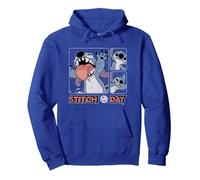 Disney Lilo & Stitch 626 Stitch Day Silly Faces Distressed Pullover Hoodie, Adult Unisex, Royal Blue, X-Large