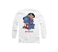 Disney Lilo Stitch 90s Hug Long Sleeve T-Shirt, White | Size: Small Disney White S