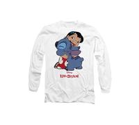 Disney Lilo Stitch 90S Hug Long Sleeve T-Shirt, White White