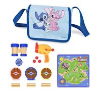 Disney Lilo & Stitch Adventure Bag Playset - Kids’ Target Game with Toy Blaster, Wooden Targets, Binoculars & Travel Bag - Fun Outdoor & Indoor Activity Set