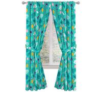 Disney Lilo & Stitch Aloha Stitch 84" Inch Drapes - Beautiful Room Décor & Easy Set Up, Bedding - Curtains Include 2 Tiebacks, 4 Piece Set (Official Disney Product)