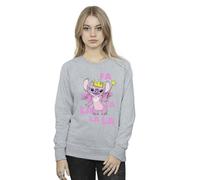 Disney Women's Lilo & Stitch Angel Fa La La Sweatshirt in Grey | Size: 3XL Disney Grey 3XL
