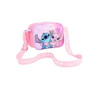 Disney Lilo & Stitch Angel Shoulder Purse - Girls Crossbody Handbag with Adjustable Strap - Official Cartoon Character Gift Accessory
