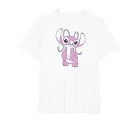 Disney Lilo & Stitch Angel Transparent Standing T-Shirt, Men's Big and Tall, White, 4X Tall