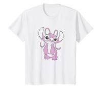 Disney Lilo & Stitch Angel Transparent Standing T-Shirt, Youth, White, Medium