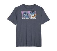 Disney Lilo & Stitch Before Coffee After Coffee T-Shirt, Men's Big and Tall, Heather Blue, 2X Tall