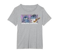 Disney Lilo & Stitch Before Coffee After Coffee T-Shirt, Women's Plus, Heather Grey, 2X