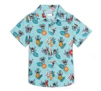 Disney Lilo & Stitch Big Boys Hawaiian Shirt Button Down Short Sleeve Aloha 14/16