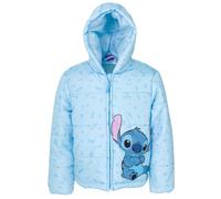 Disney Lilo & Stitch Big Girls Zip Up Winter Coat Puffer Jacket Blue 10-12
