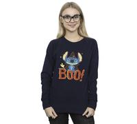 Disney Women's Lilo & Stitch Boo Sweatshirt in Navy | Size: Small Disney Navy S
