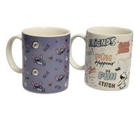 Disney Lilo & Stitch Ceramic Mugs Set Pack of 2 Novelty Mug Tea Coffee Cup Gift Box