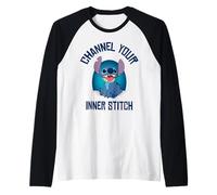 Disney Lilo & Stitch Channel Your Inner Stitch Chest Logo Raglan Baseball Tee