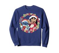 Disney Lilo & Stitch Christmas Tropical Wreath Portrait Sweatshirt