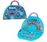 Disney Lilo & Stitch Colouring Set 50+ Pieces | Official Stitch Art Case with Markers, Crayons, Pencils & Paints | Portable Kids Drawing & Creative Art Set for Children
