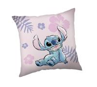 Disney Lilo & Stitch Cushion - Pink 40cmx40cm | Soft Decorative Throw Pillow for Girls Bedroom, Sofa or Nursery | Official Merchandise | Kids Gift | Square Plush Pillow