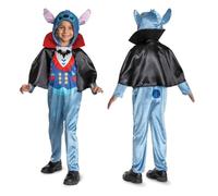 Disney Lilo & Stitch Vampire Stitch Fancy Dress for Kids, Officially Licensed by Disguise, Fun Vampire Stitch Design, Removeable Cape, Ideal for Halloween, for Ages 3-4, 4-6, and 7-8 years