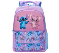 Disney Lilo & Stitch Girls Backpack, Angel And Stitch Bag, Purple, One Size