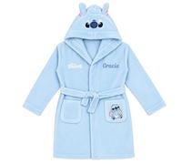 Disney Lilo & Stitch Girls Dressing Gown Personalised Hooded Kids Bathrobe