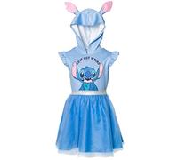 Disney Lilo & Stitch Little Girls Mesh Cosplay Short Sleeve Dress Blue