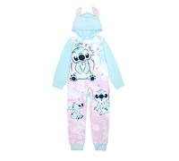 Disney Lilo & Stitch Girls' One-Piece Hooded Union Suit Onesie Blanket Sleeper
