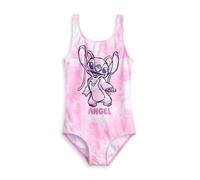 Disney Lilo & Stitch Girls Pink Angel 1 Piece Swimming Costume - 6-7 Years