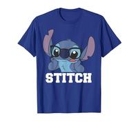 Disney Lilo & Stitch Glasses Stitch Portrait T-Shirt, Men, Royal Blue, X-Large