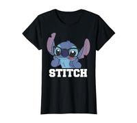 Disney Lilo & Stitch Glasses Stitch Portrait T-Shirt, Women, Black, Medium