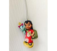 Disney Lilo & Stitch Hawaiian Hula Girl Lilo Pelekai Holding Scrump 2.5" Holiday Christmas Tree Ornament Figure
