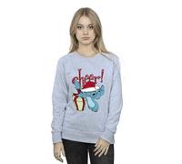 Disney Lilo & Stitch Hearts Sweatshirt In Grey Grey XL