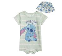 Disney Lilo & Stitch Infant Baby Boys Romper and Hat Tie Dye Multicolor 18 Months