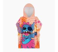 Disney Lilo & Stitch Kids Stitch Poncho Beach Towel, Bath Towel, Swimming Wrap, Hooded Changing Robe 100% Cotton 120 x 60 cm