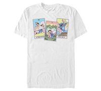 Disney Lilo & Stitch-LILO Stitch Tarot Organic Short Sleeve T-Shirt, White, M