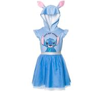 Disney Lilo & Stitch Little Girls Mesh Cosplay Short Sleeve Dress Blue 6