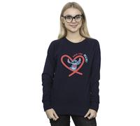 Disney Women's Lilo & Stitch Love You Mum Sweatshirt in Navy | Size: 2XL Disney Navy 2XL