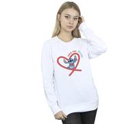Disney Women's Lilo & Stitch Love You Mum Sweatshirt in White | Size: Large Disney White L