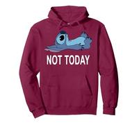 Disney Lilo & Stitch Not Today Stitch Pullover Hoodie, Adult Unisex, Burgundy, XX-Large