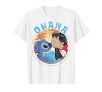 Disney Lilo & Stitch Ohana Circle Portrait T-Shirt, Men, White, 4X-Large