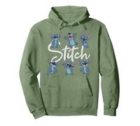 Disney Lilo & Stitch Poses Of Stitch Pullover Hoodie, Adult Unisex, Sage Green, Medium