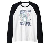 Disney Lilo & Stitch Probably Needed A Hug Floral Poster Raglan Baseball Tee