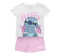 Disney Lilo & Stitch Pyjama Set | Kids T-Shirt and Shorts PJs Bundle | Soft & Breathable Pajamas for Children Boys & Girls (UK, Age, 7 Years, 8 Years, Regular, Standard, Stitch - Pink)