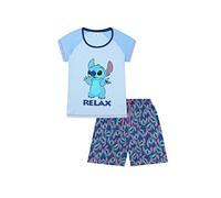 Disney Lilo & Stitch Relax Ladies Short Cotton Pyjama Set (22-24) Blue
