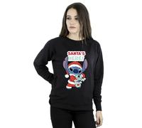 Disney Women's Lilo & Stitch Santa´s Here Sweatshirt in Black | Size: 3XL Disney Black 3XL