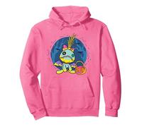 Disney Lilo & Stitch Scrump Doll in Bat Costume Halloween Pullover Hoodie, Adult Unisex, Bright Pink, Small