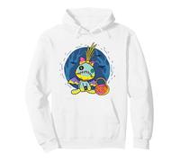 Disney Lilo & Stitch Scrump Doll in Bat Costume Halloween Pullover Hoodie, Adult Unisex, White, XX-Large