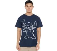 Disney LILO & Stitch Sketch Unisex T Shirt, Navy, M