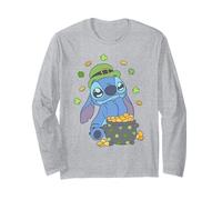 Disney Lilo & Stitch St. Patrick's Day Happy Pot of Gold Long Sleeve T-Shirt