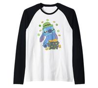 Disney Lilo & Stitch St. Patrick's Day Happy Pot of Gold Raglan Baseball Tee