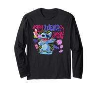 Disney Lilo & Stitch Stay Weird To Your Self Colorful Sketch Long Sleeve T-Shirt