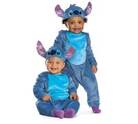 Disney Lilo & Stitch Stitch Jumpsuit for Infant/Toddlers, Official Lilo & Stitch Fancy Dress, Soft Material, Includes Stitch Hat with Dimensional Ears, for Ages 6-12 months. 12-18 months, 2 years