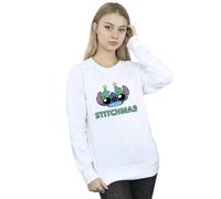 Disney Lilo & Stitch Stitchmas Glasses Sweatshirt In White White XXXL